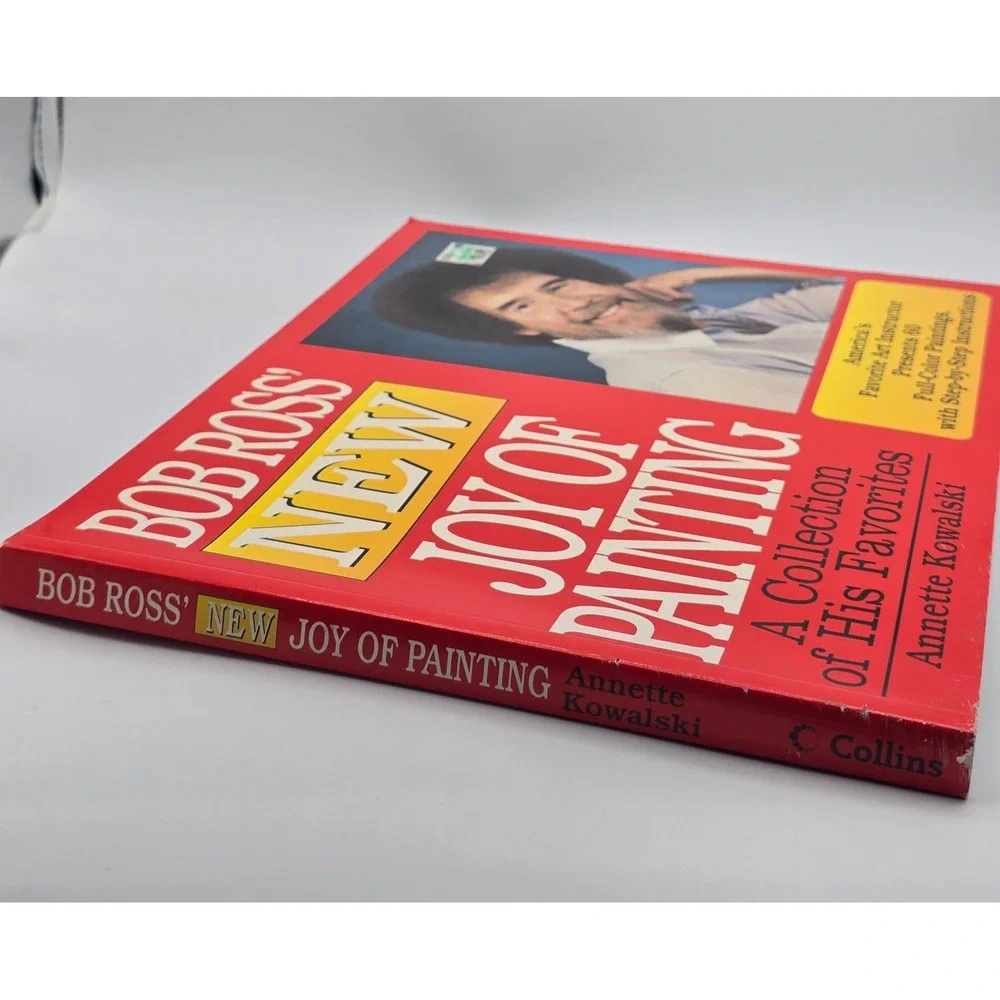 Vintage 90s Bob Ross‎ New Joy of Painting & More 2 Book Set Annette Kowalski
